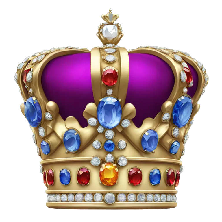 A crown based off the Austrian imperial crown with a huge saphire on top and lots of different colored gemstones