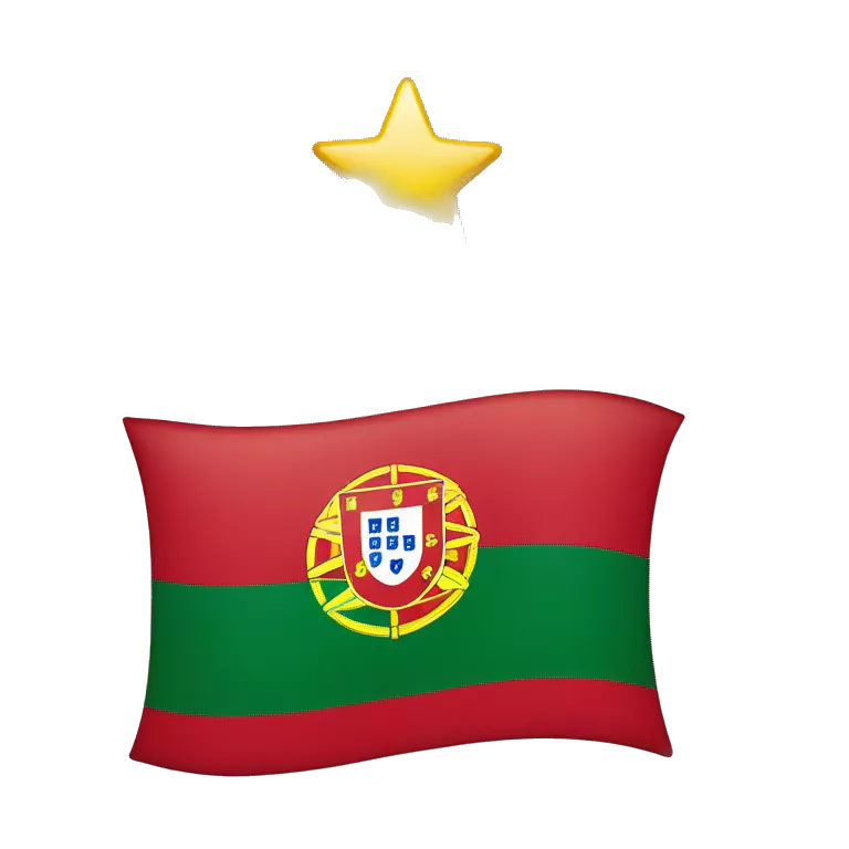 Portugal flag with 5 stars underneath