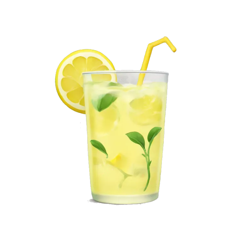 Lemonade with a cat drinking it