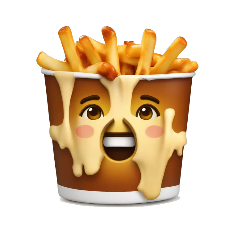 Poutine eating a poutine