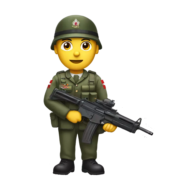 Canadian Armed forces holding gun