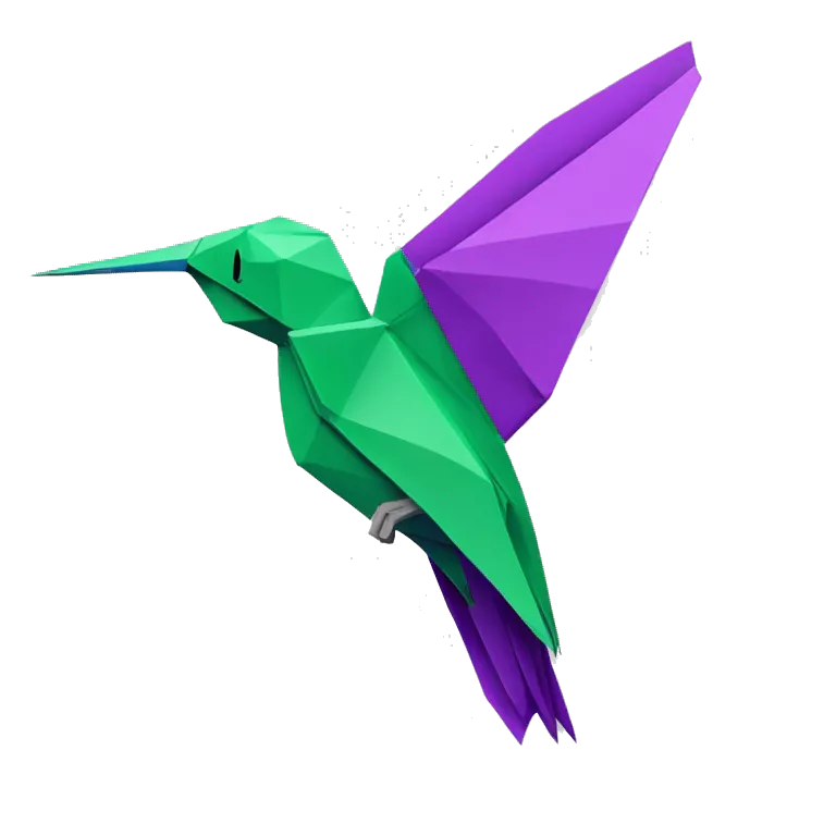 origami colibri oiseau