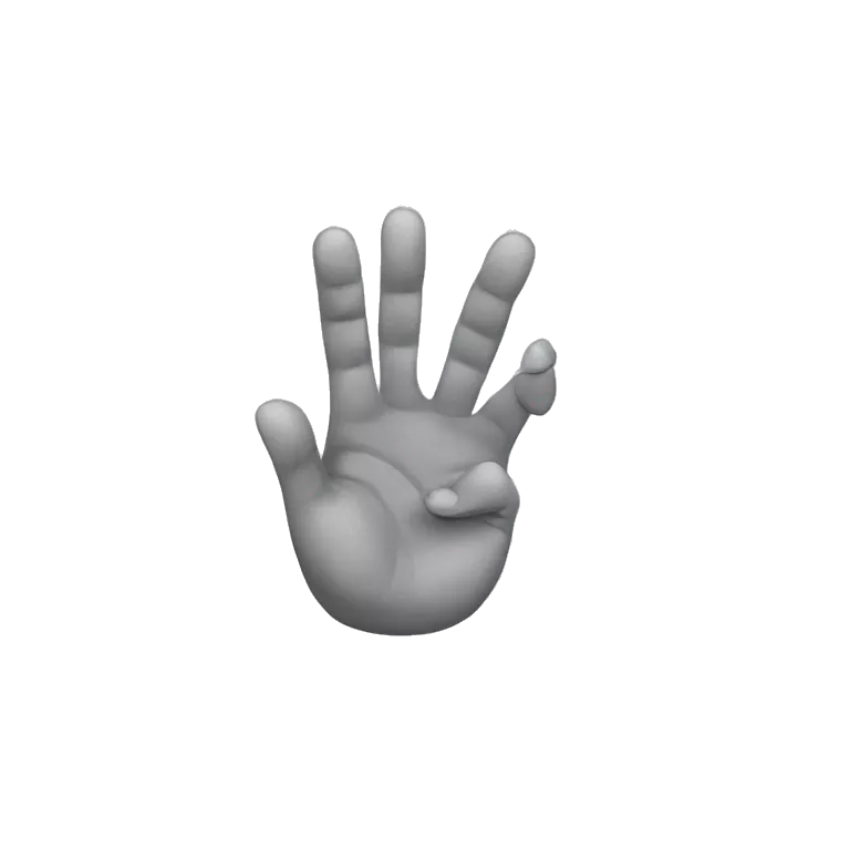A simple emoji that makes the sign listens with his fingers