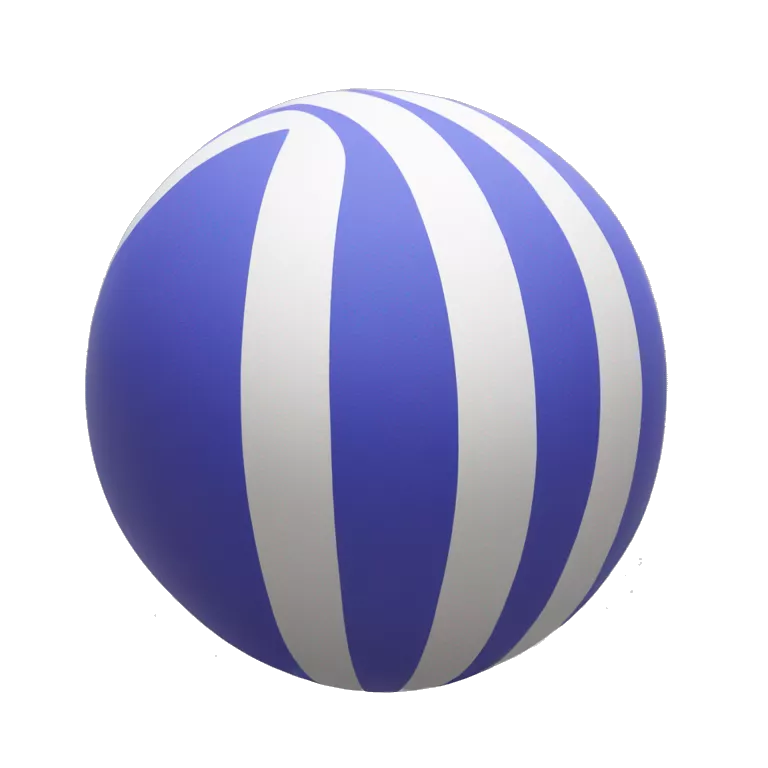 single yoga ball, only color, no smiley, single stripes around it like a normal yoga ball
