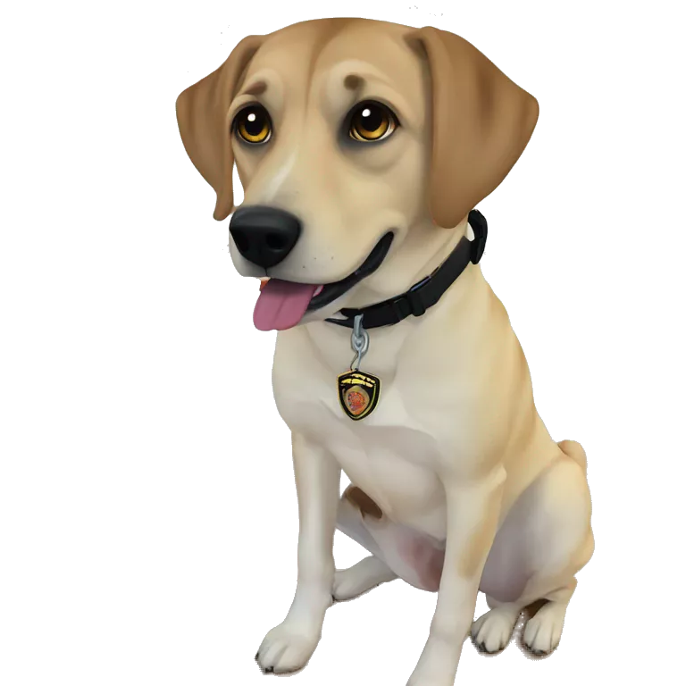 loyal guard dog inside