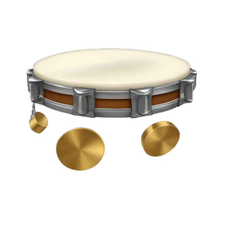 tambourine with metal jingles