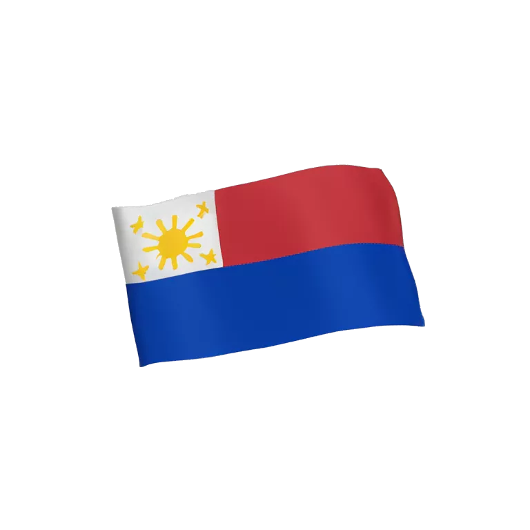 Generate Philippine flag but the color blue and red swap