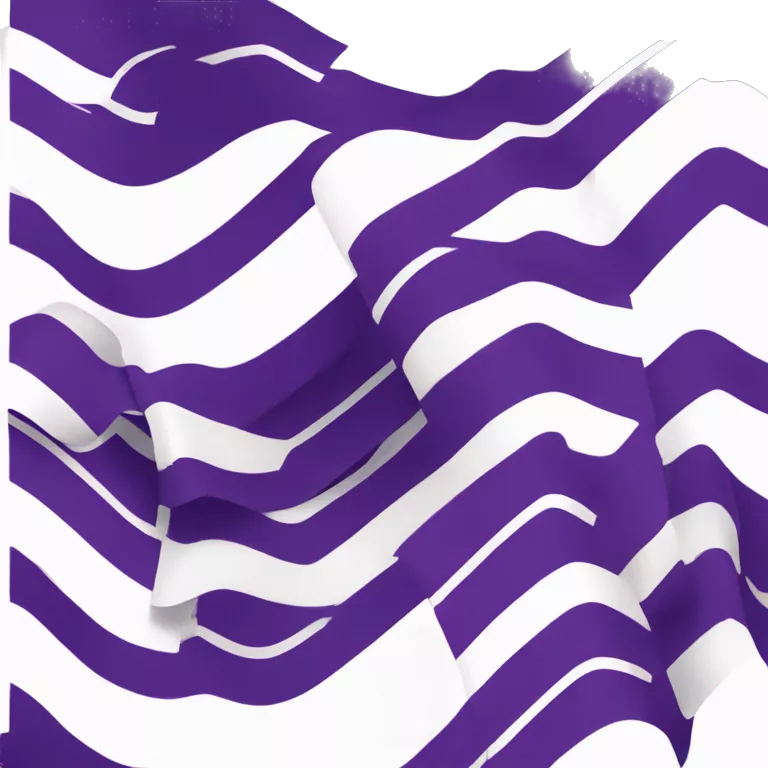 Flag with two parallel horizontal dark purple lines with a straight white line between both lines