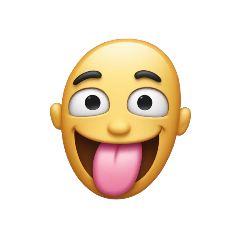 Tongue sticking out winking