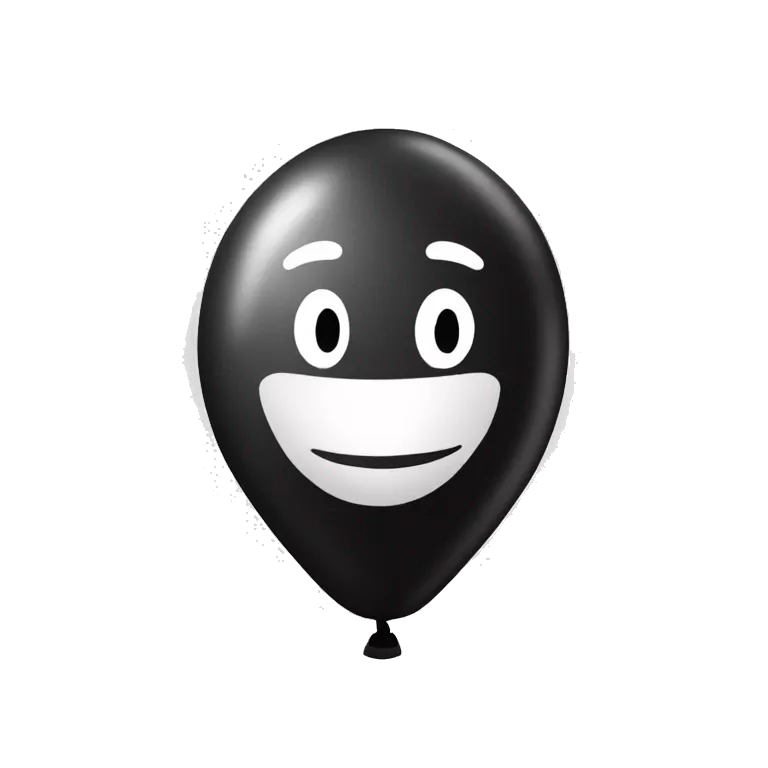 black and whit baloon