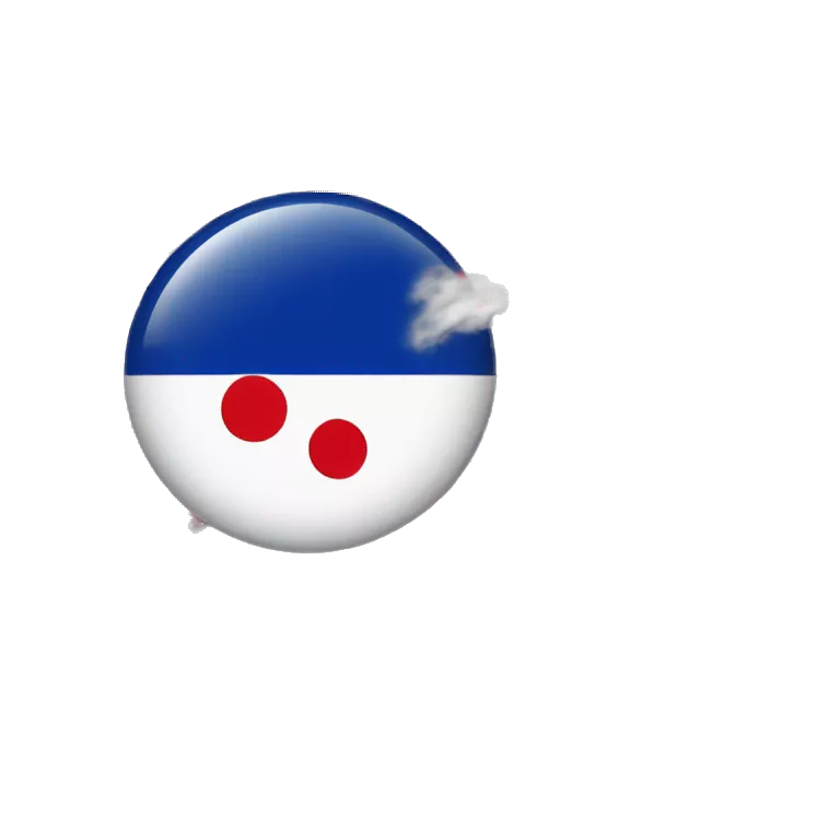 Japanese flag with pew pew and a blue background