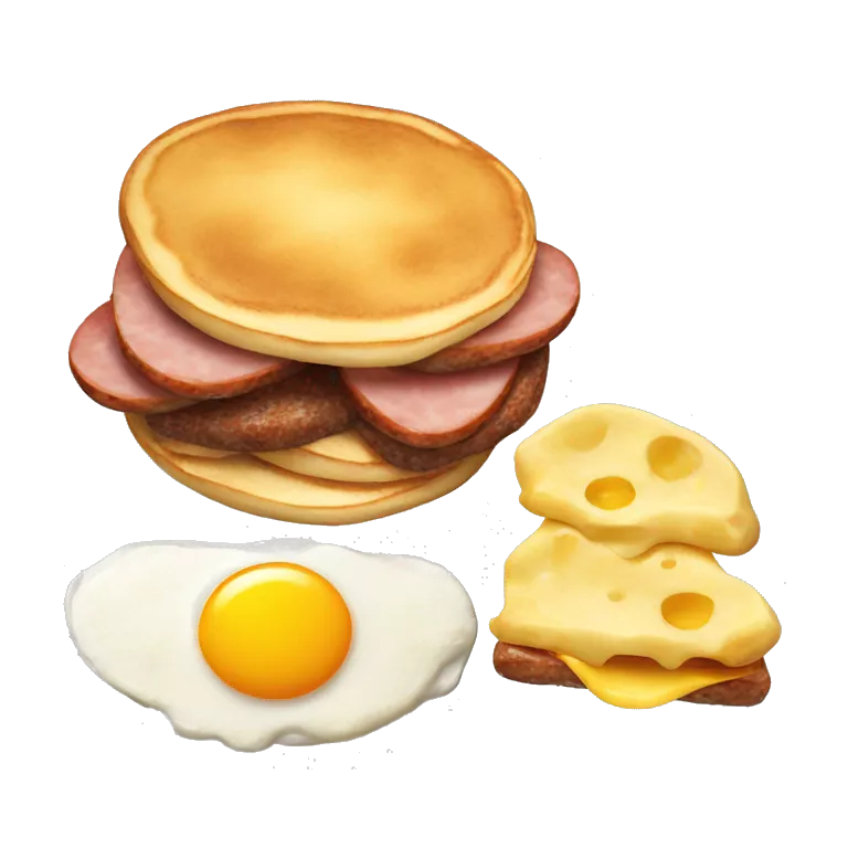 pancake sausage with sausage, egg, cheese