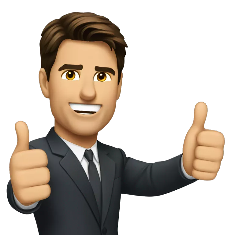 Tom cruise two thumbs up