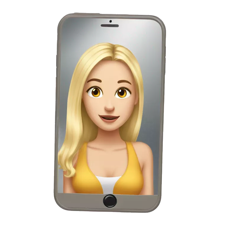 Blonde girl taking mirror selfie photo