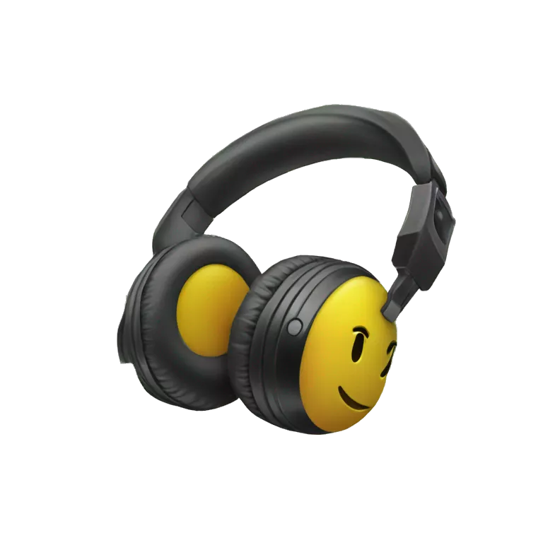 A palm tree with headphones, capturing the laid-back and vibrant vibes of Jamaican music.