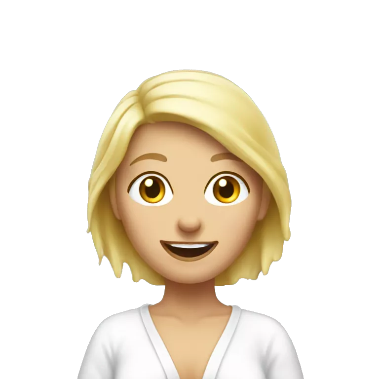 blond woman pleased after a shower