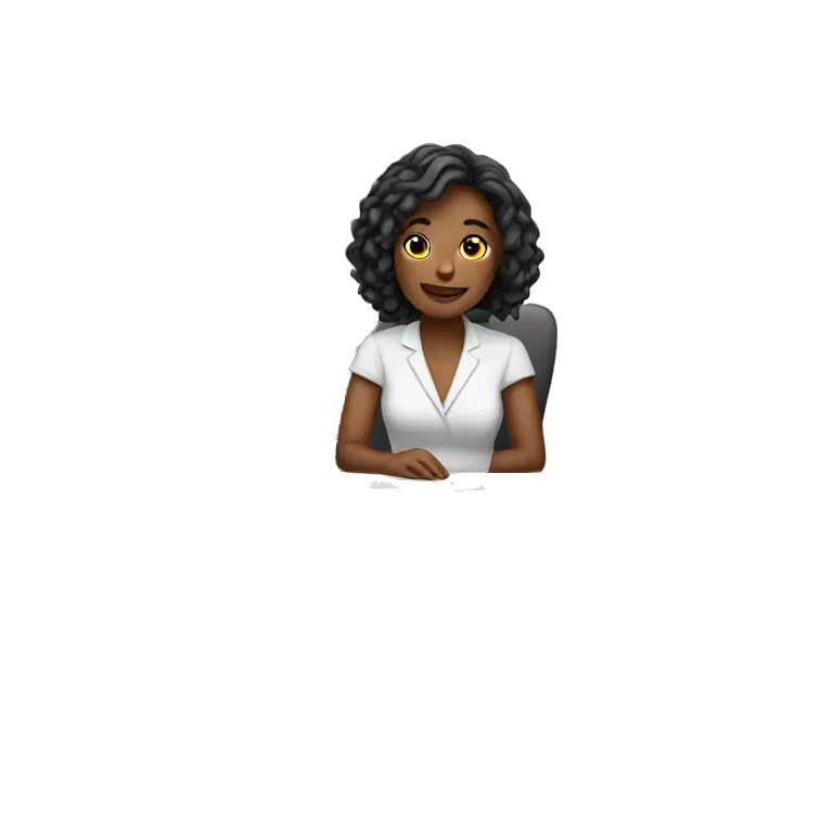 woman sitting at a reception desk
