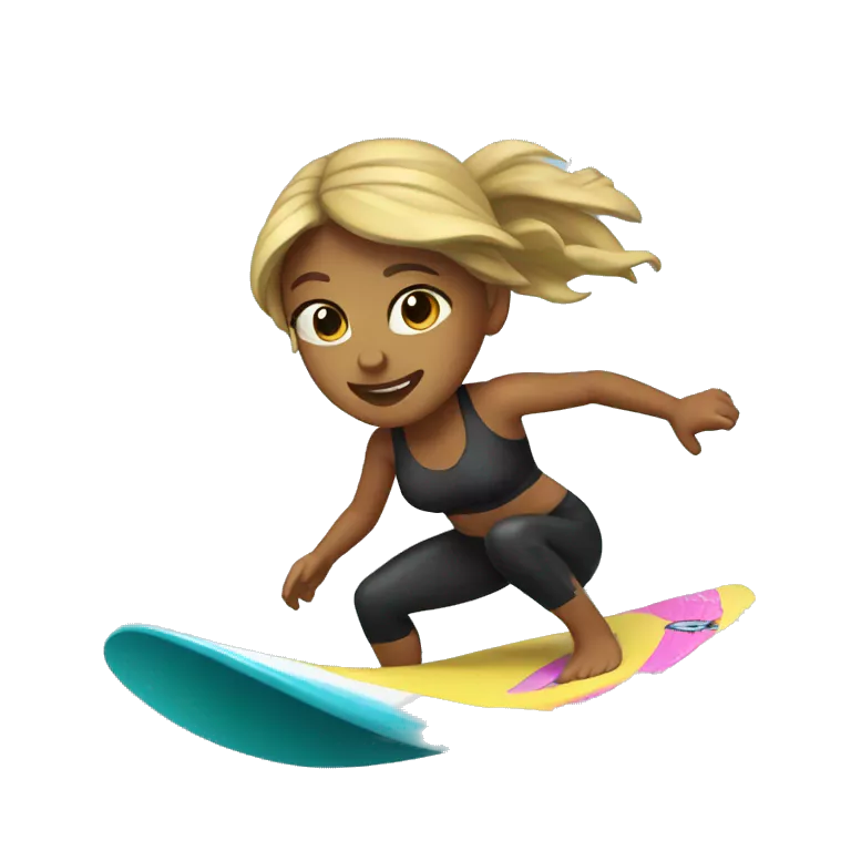 Girl wake surfing