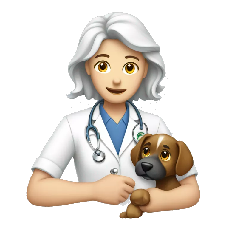 Veterinarian examining pet