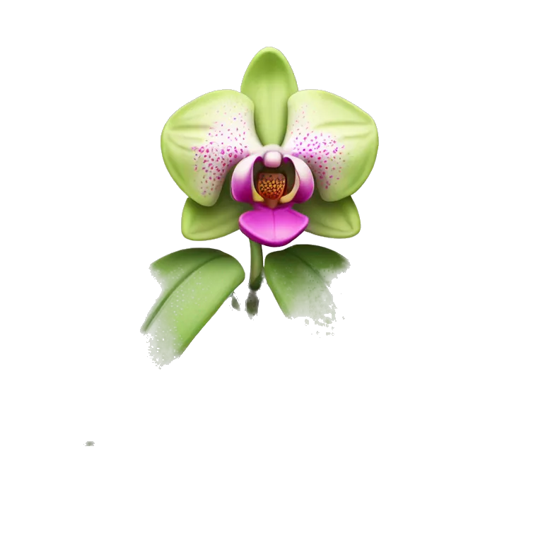 green-pink orchid flower