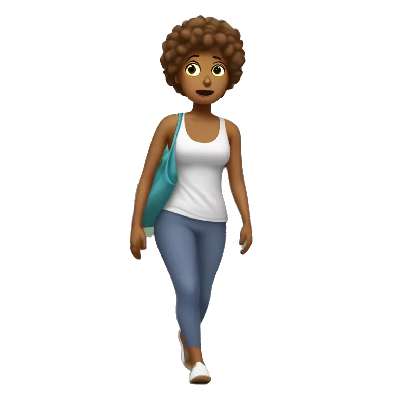 Defeated yoga teacher walking out of yoga studio