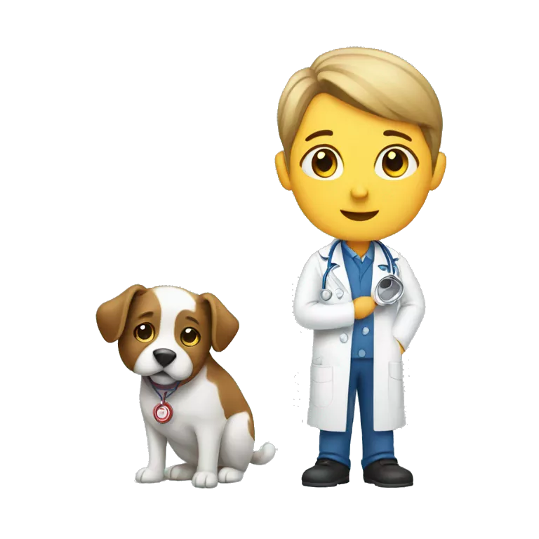 Veterinarian examining pet
