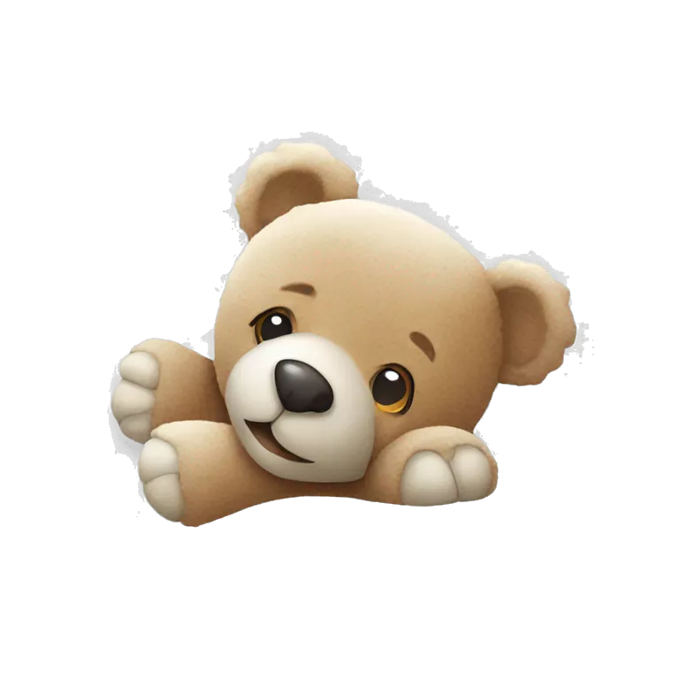 cozy teddy bear on white