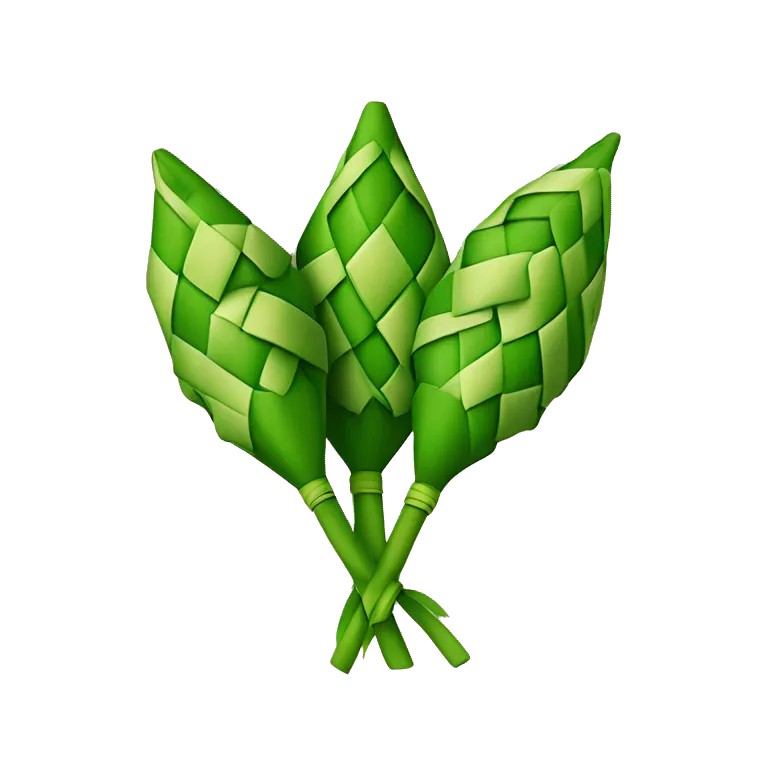 Ketupat dengan warna merah dan hurf T di dalam nya