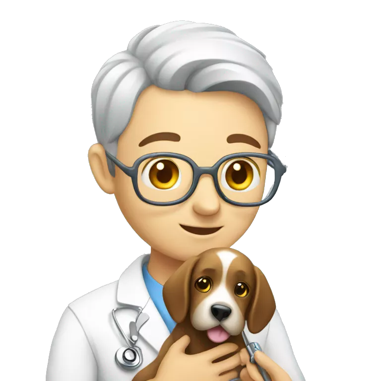 Veterinarian examining pet