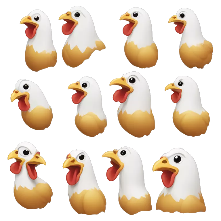 Chicken eating chicken