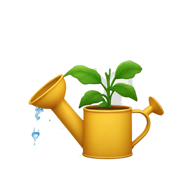 watering can watering plant