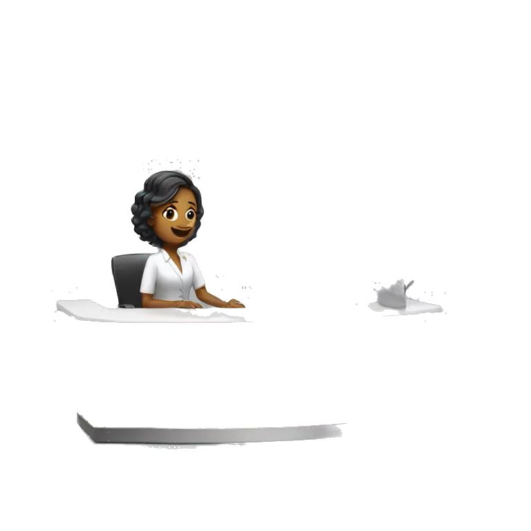 woman sitting at a reception desk