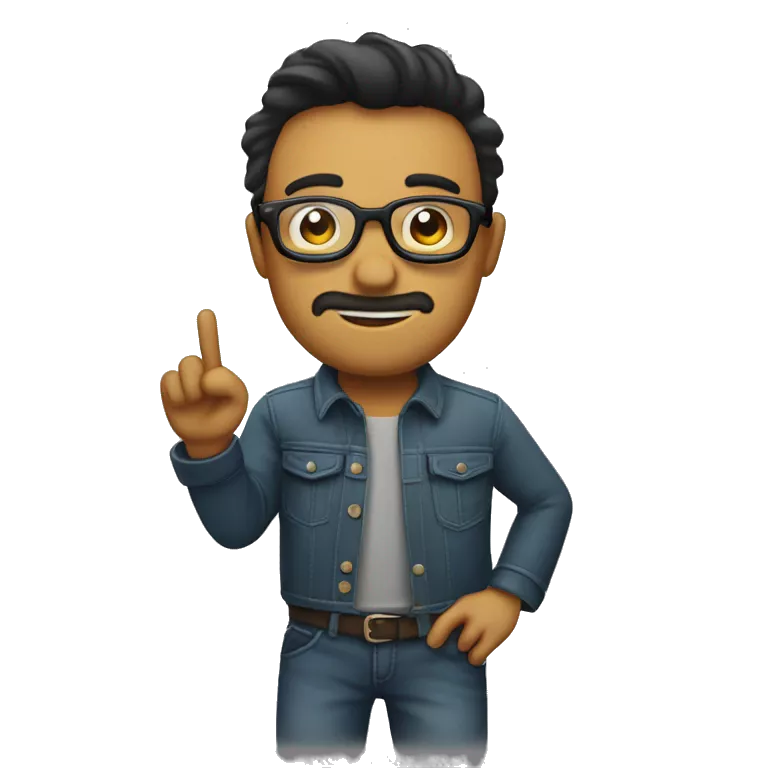 chico con gafas con el dedo pulgar arriba