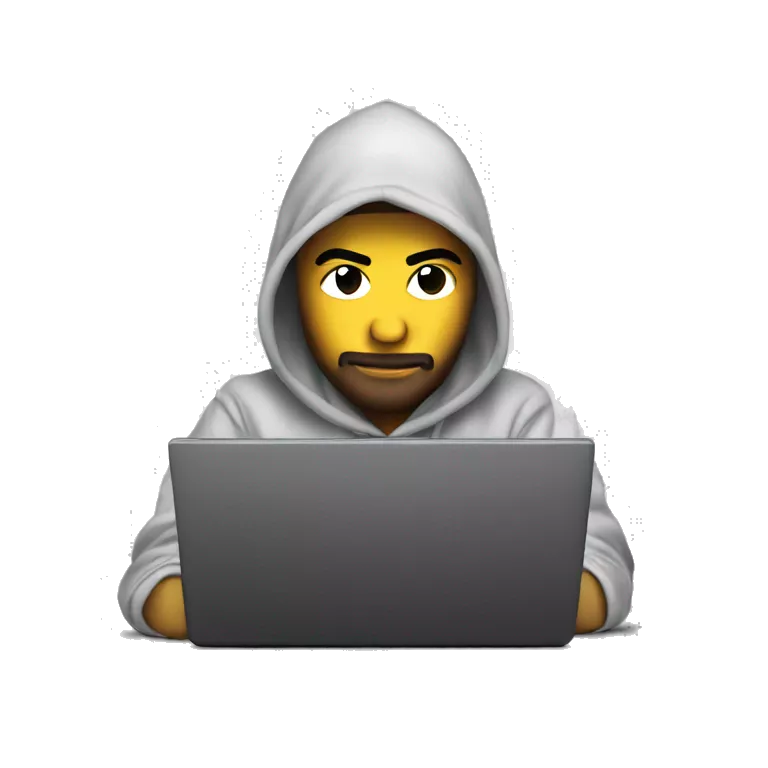 muslim computer hacker hoodie with computer