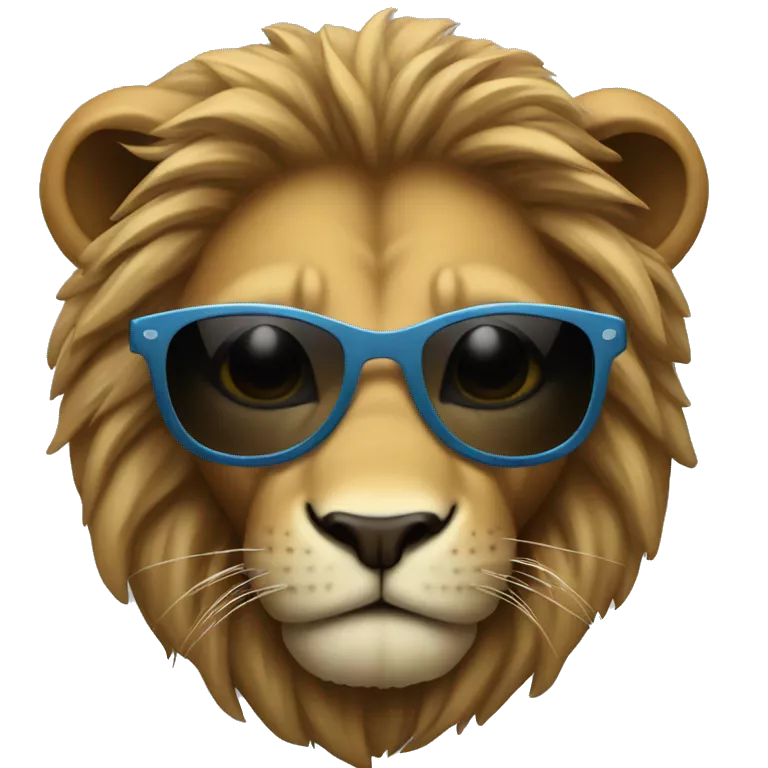 Incognito lion in hoodie and sunglasses