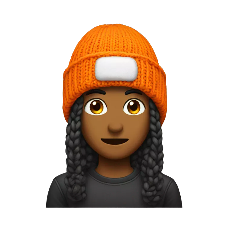 Orange beanie just the beanie