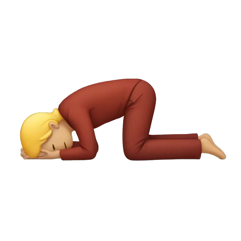 Person lying down face down