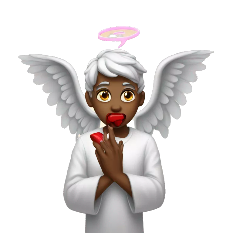 Angel devil blowing kisses