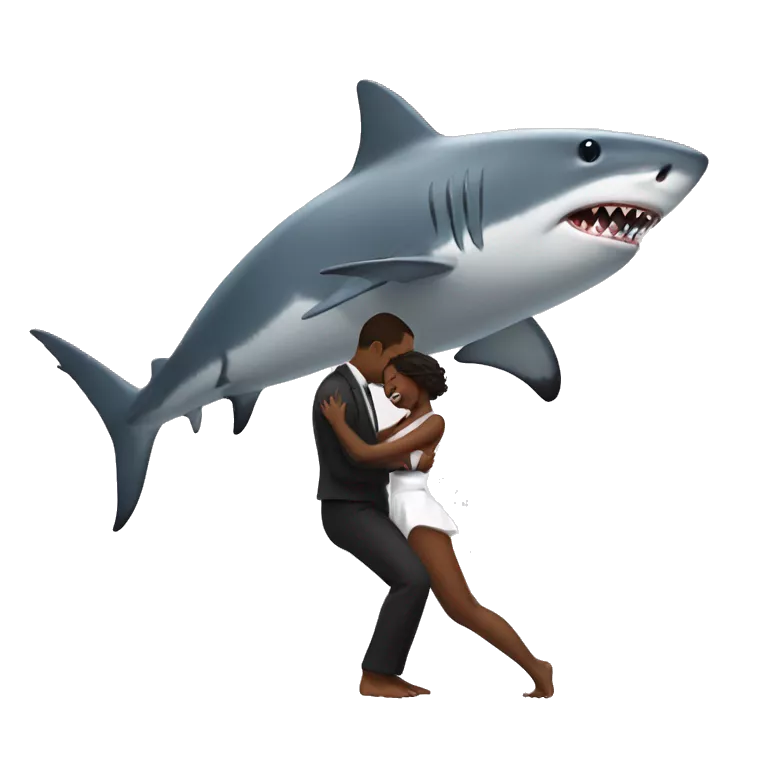 Shark with human dances slow dance