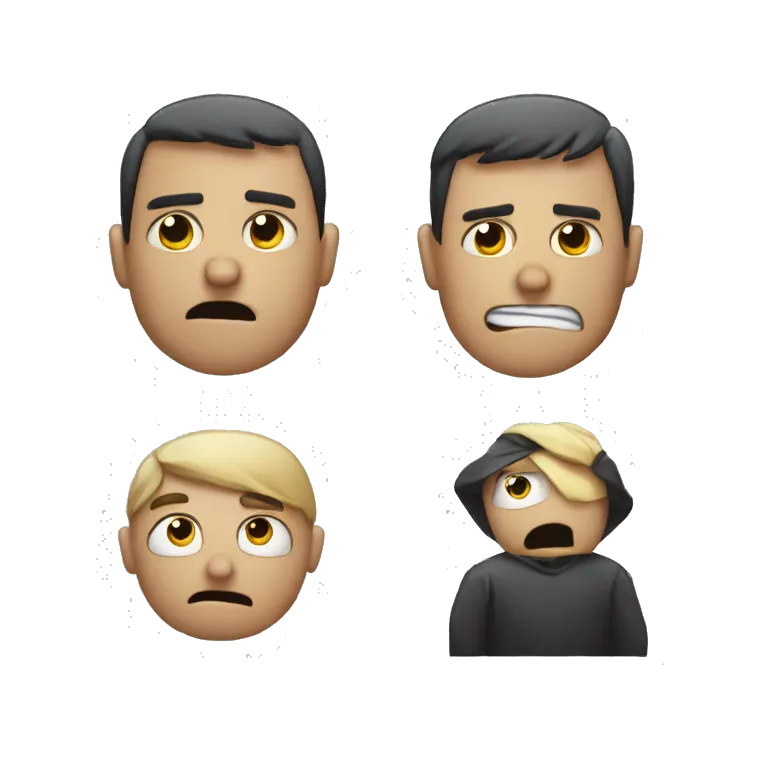 generate an emoji of a cheated person, this person is very sad becouse it scamed