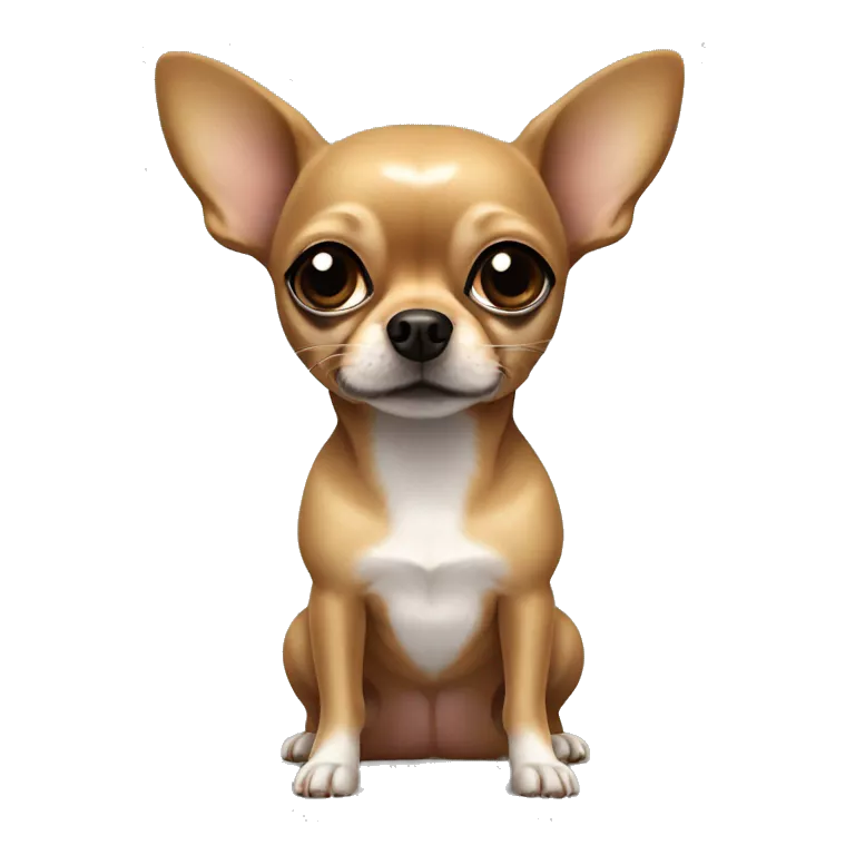 Perro Chihuahua con manchas cafés y mujer de pelo negro