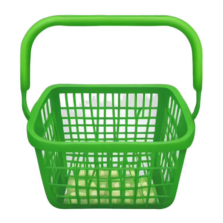 green supermarket basket
