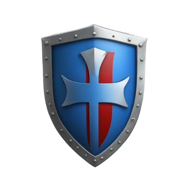 Crusader shield blue