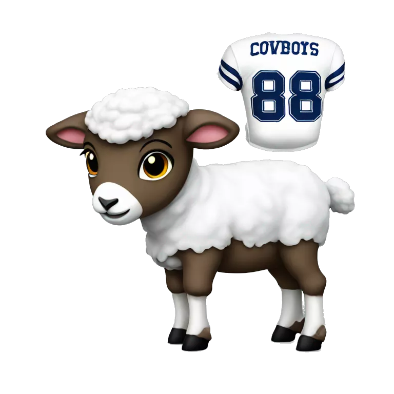 lamb with cowboys 88 football jersey
