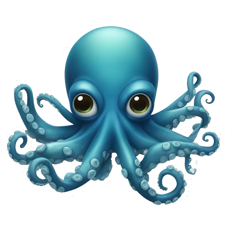 A deep-sea blue octopus designed to evoke a chilling sense of fear