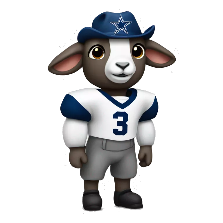 lamb wearing cowboys 88 football jersey