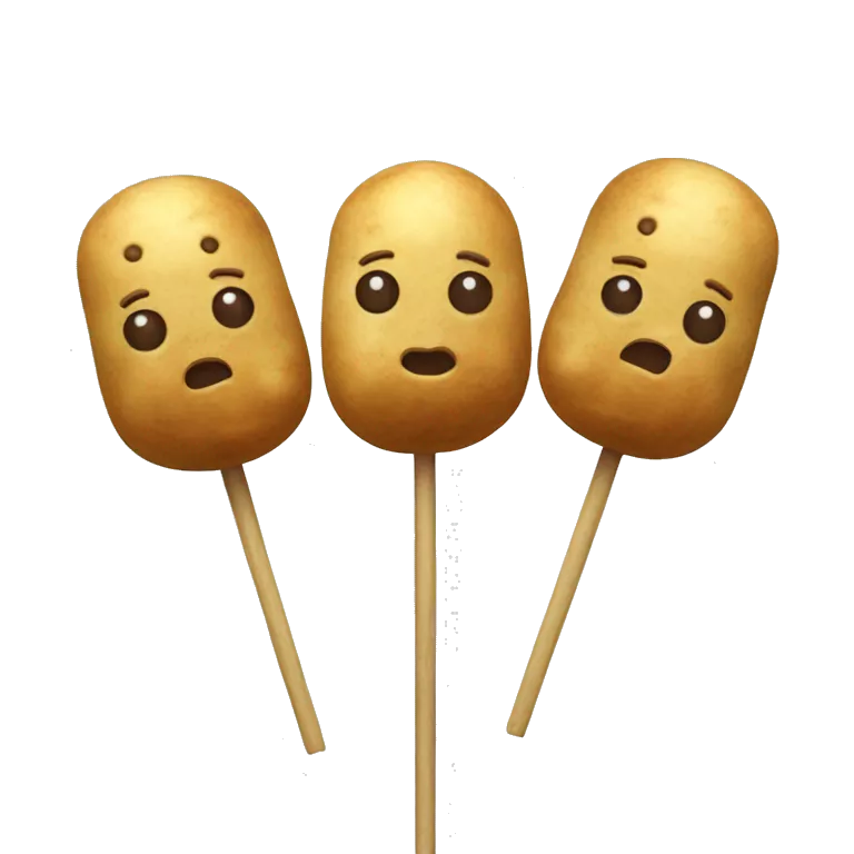 Three potatoes dango string on stick