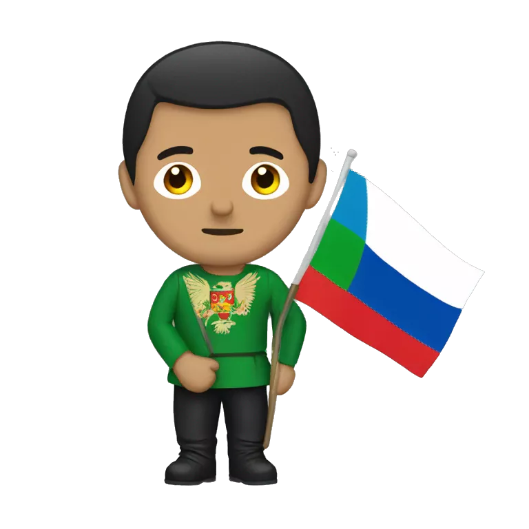 man with Dagestan flag