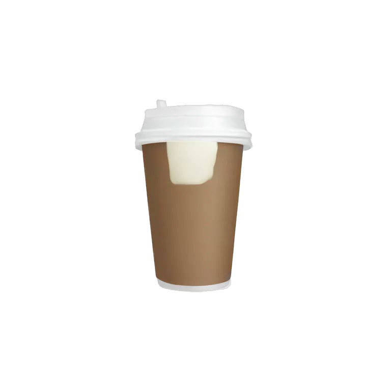 disposable cup on simple background