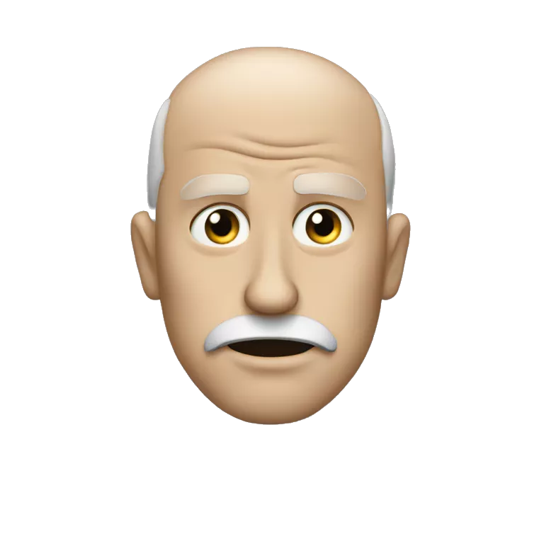 the brooding face of a white man with his finger over his mouth.